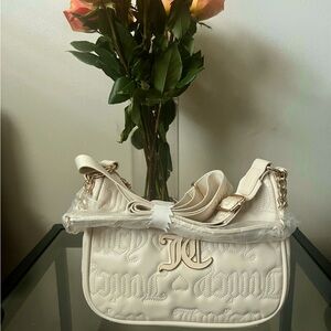Juicy Couture Cream Quilted Shoulder Bag